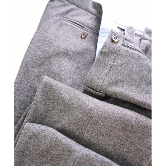 $398 SAKS FIFTH AVE - NWOT - Performance Blend GRAY Melange Dress Pants - XL